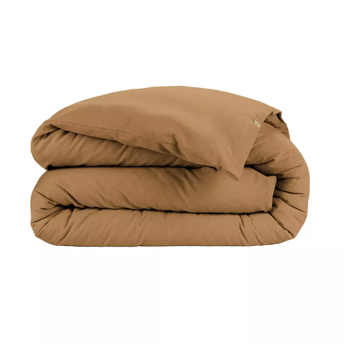 Housse de couette flanelle de coton (240 x 220 cm) Théa Camel