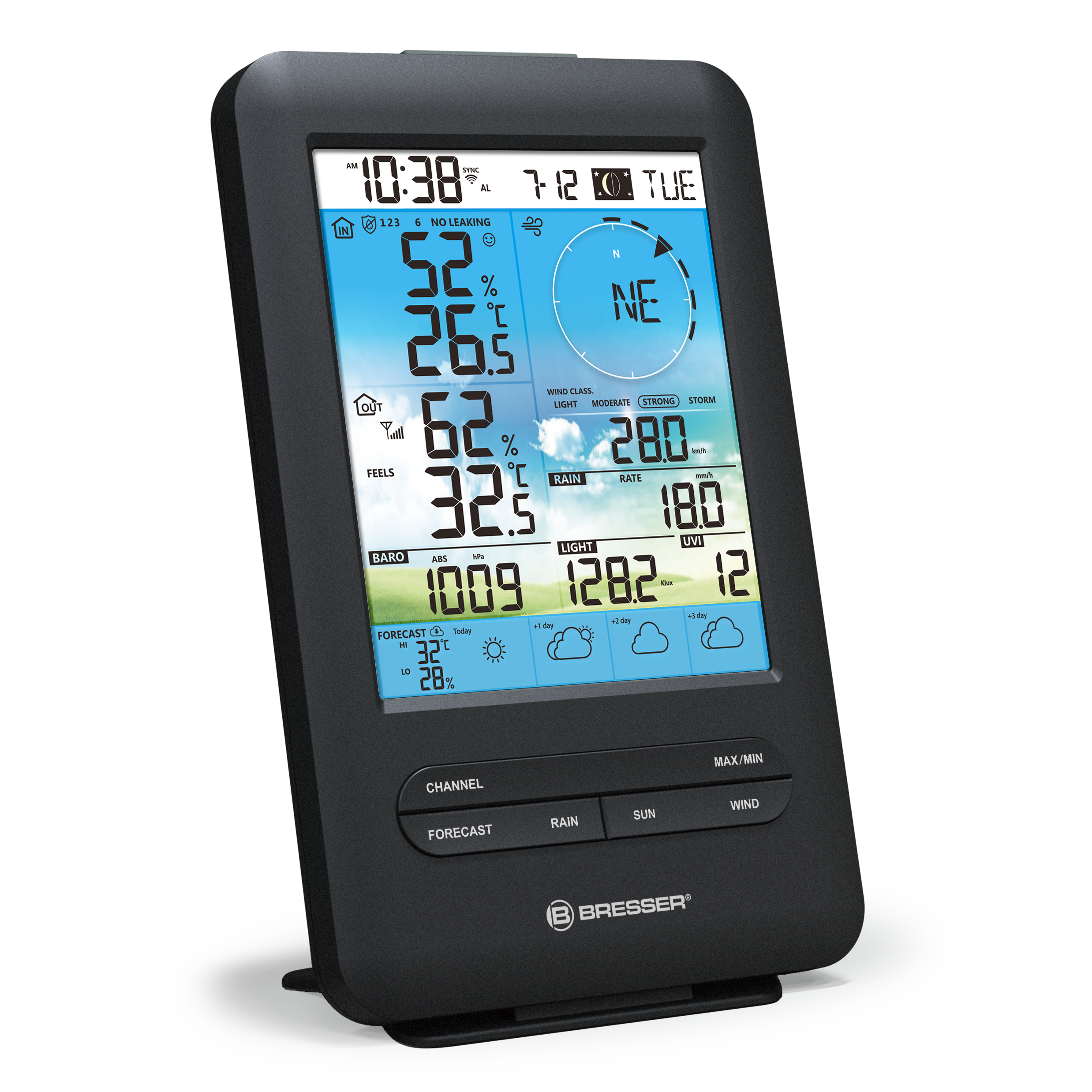 BRESSER zusätzliche / Ersatz-Basisstation für 7003200 4-Tage 4CAST WLAN-Wetterstation