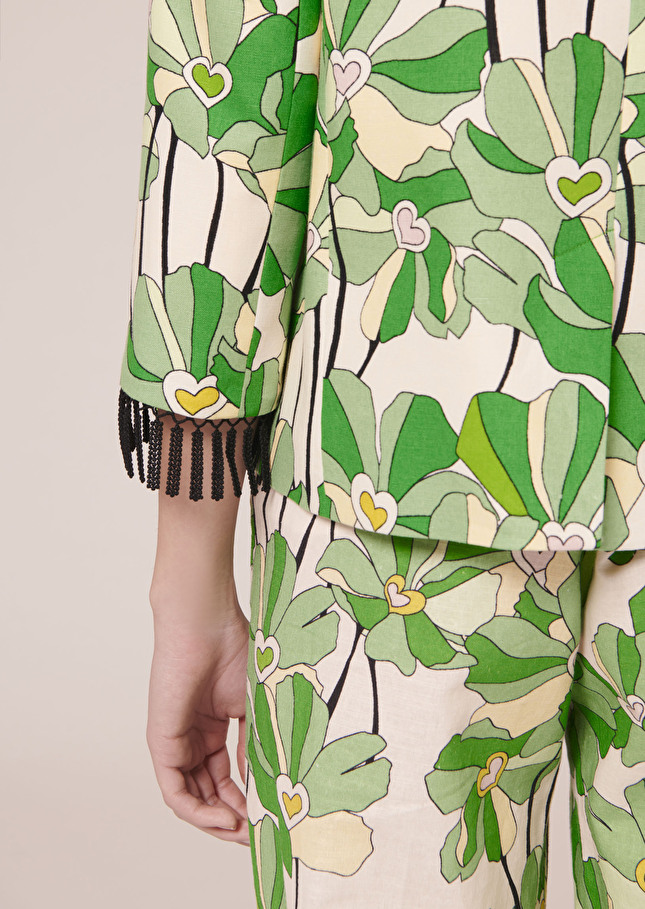 Veste Valensoleverte imprimée à fleurs