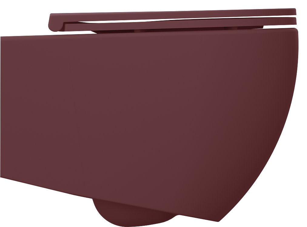Isvea Infinity toiletpot randloos met softclose zitting rood mat