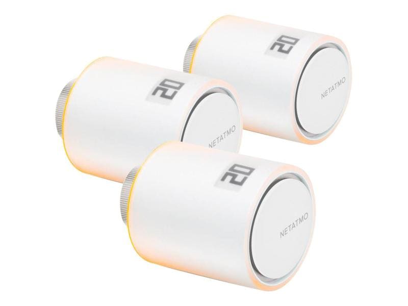 Netatmo Comfort Smarter Thermostat 3 Stück Netatmo 3x zusätzliche Smarte Heizkörperthermostate
