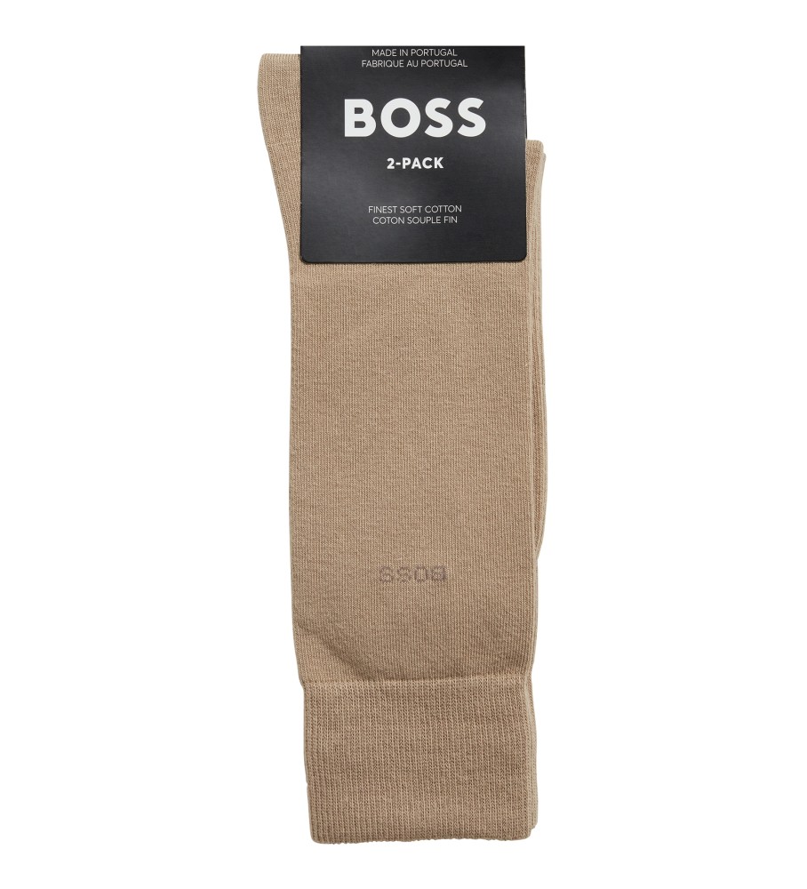 Pacote com 2 pares de meias bege da BOSS
