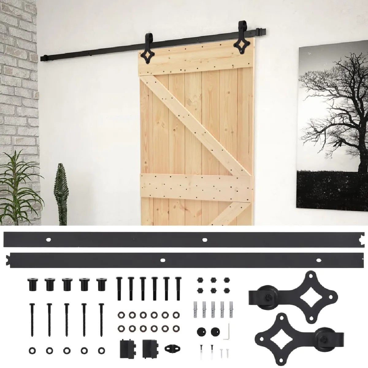 vidaXL Porte coulissante 80x210 cm