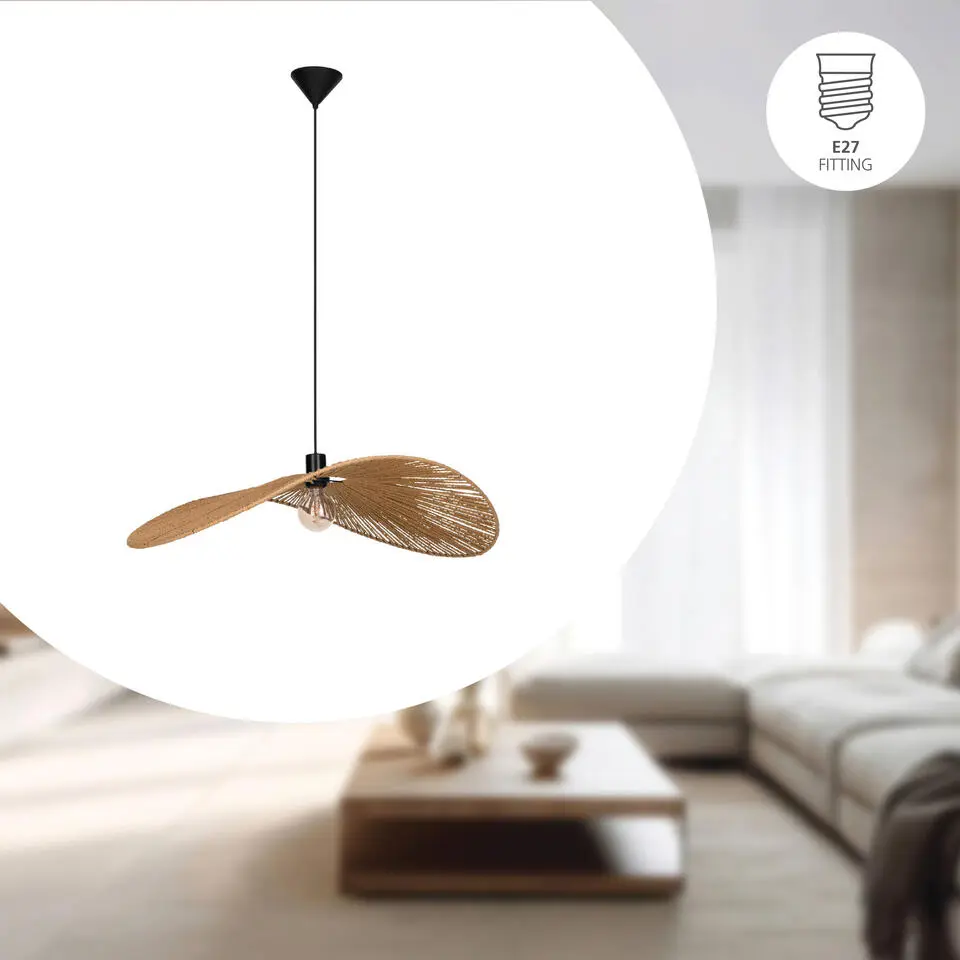 EGLO Siruela Hanglamp - E27 - Ø 80 cm - Papier - Natuur