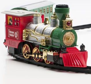 Lumineo - Kersttrein - Rijdende Treinset - Kerstkleuren - 13 Delig
