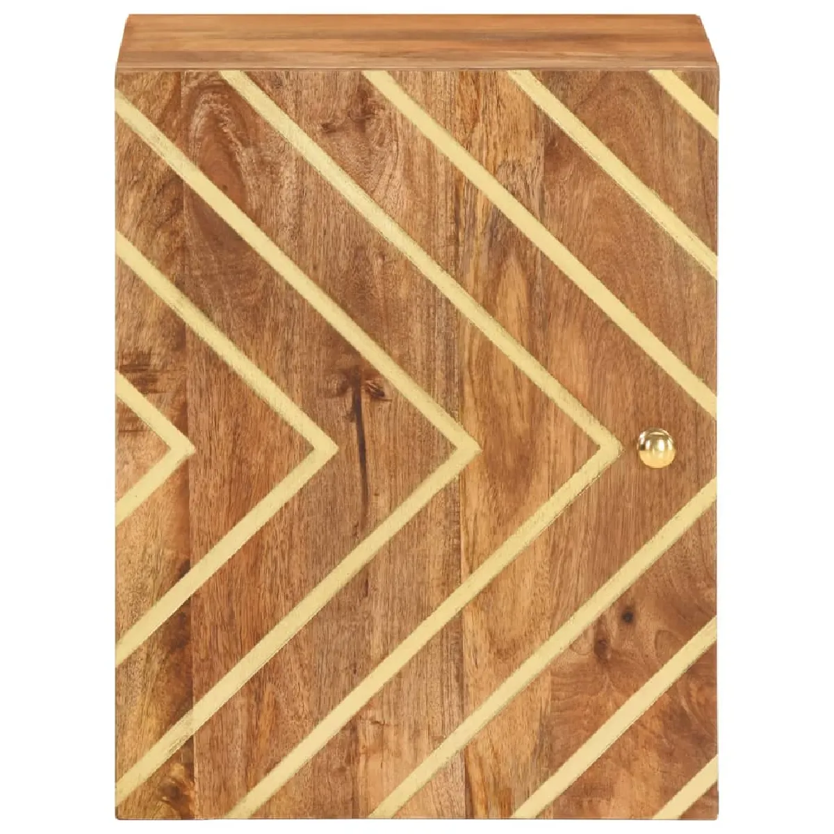 VidaXL Armoire murale de bain - Marron/Noir Bois de manguier