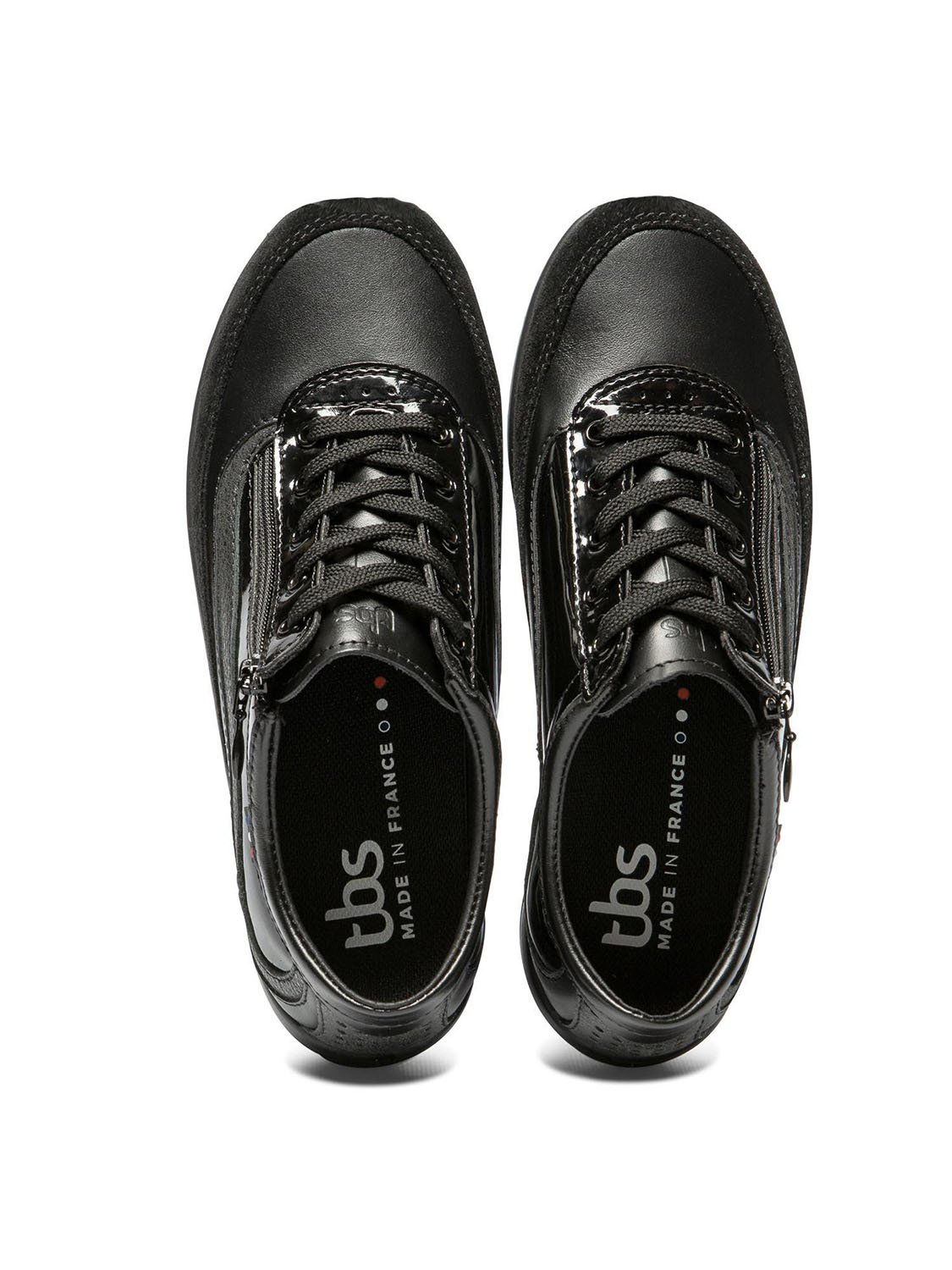 Baskets FemmeConfort bi-matière Noire