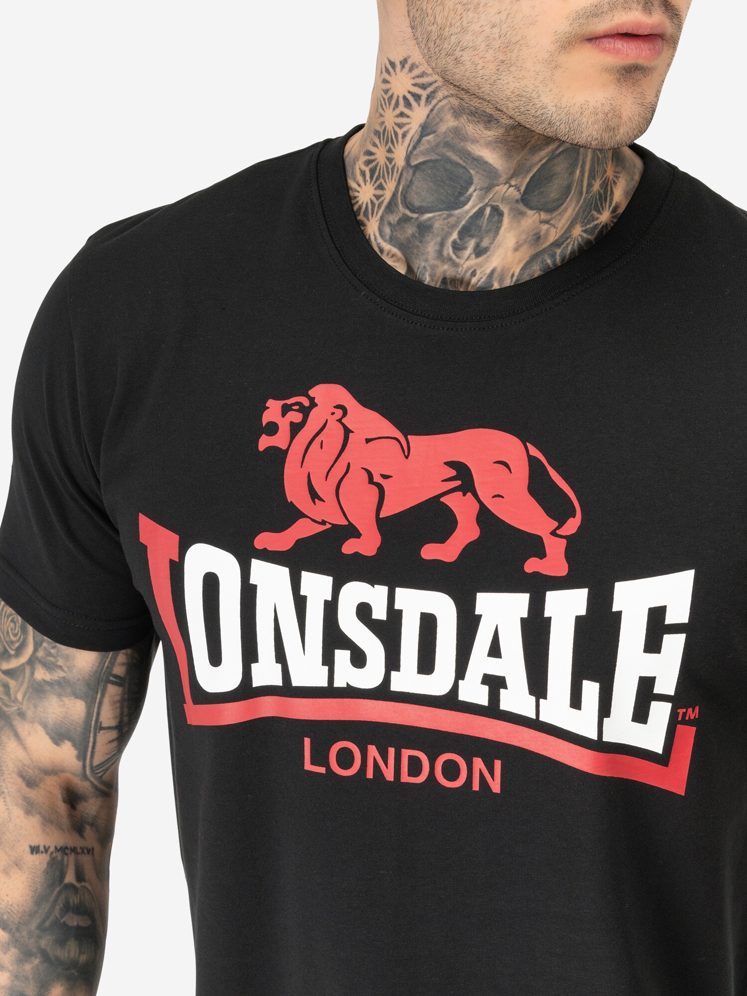 Lonsdale Herren T-Shirt normale Passform LION TWO TONE