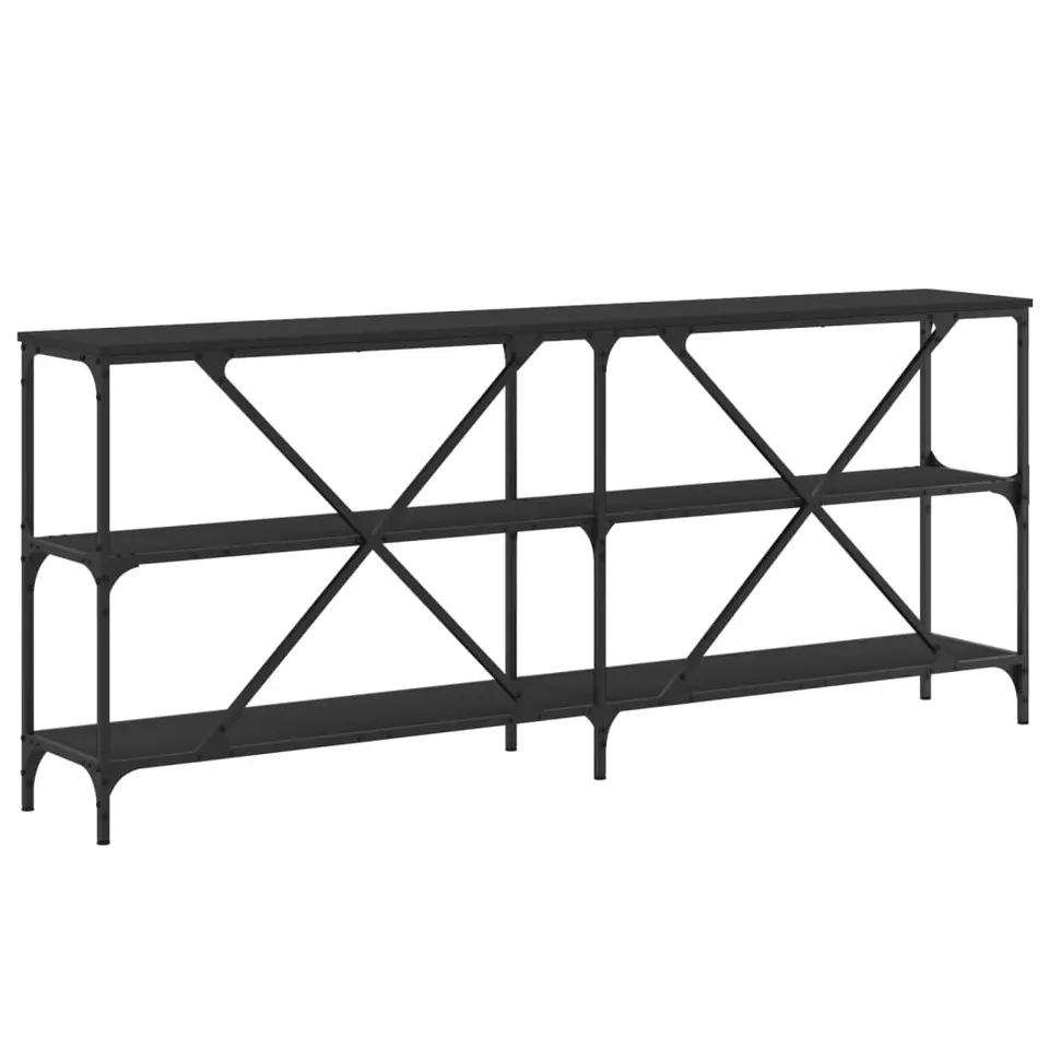 vidaXL - Wandtafel - Zwart - Bewerkt hout