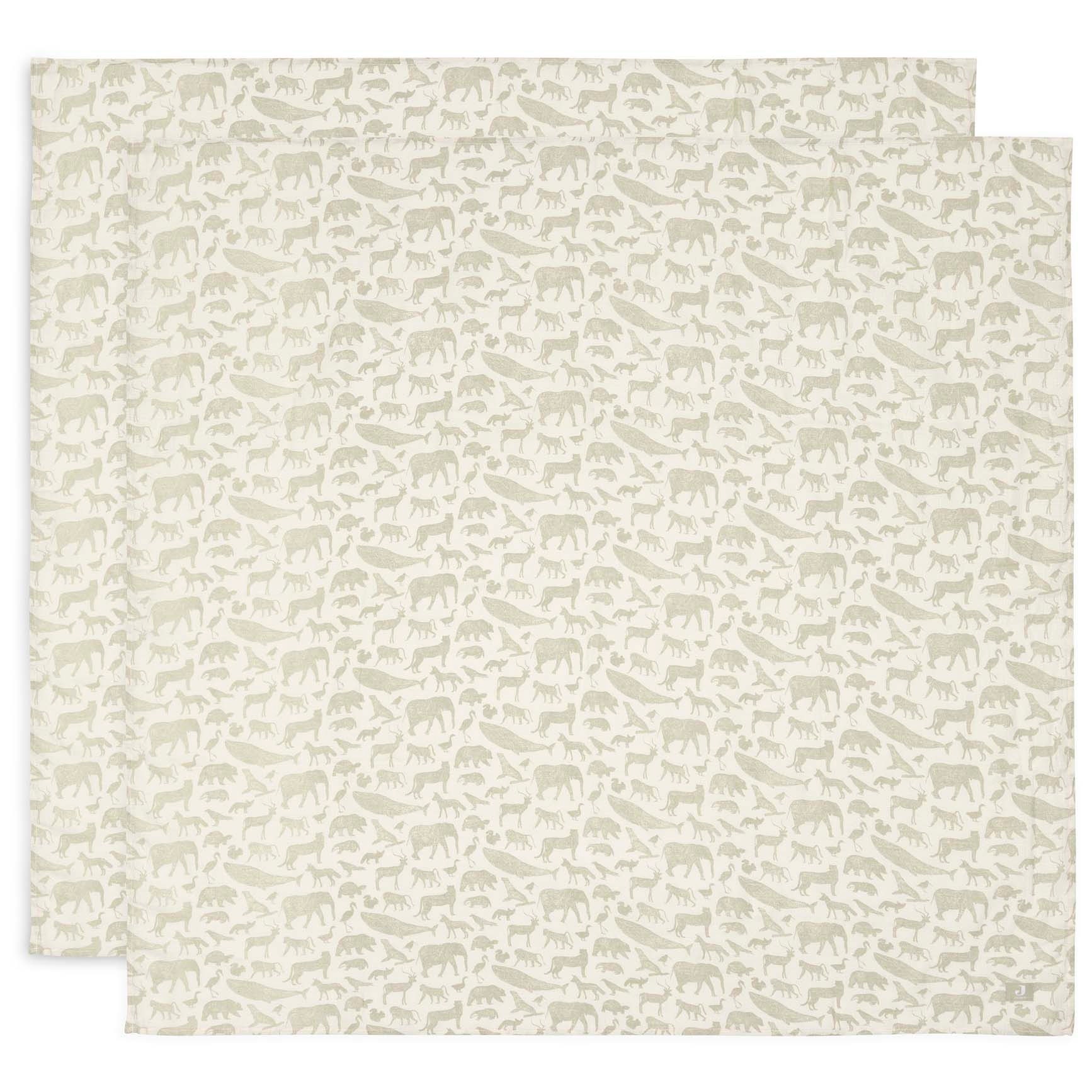 Jollein hydrofiele luier animal 3 pack  wit