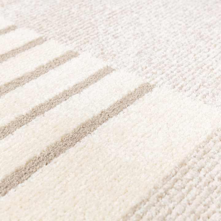 Hoogpolig vloerkleed - Serene Shapes Creme | Vredig!