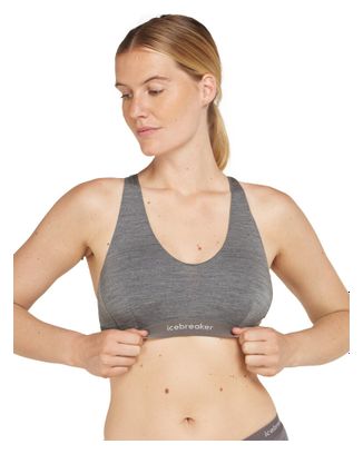 Brassière Icebreaker Merino 125 Cool-Lite Sprite Gris