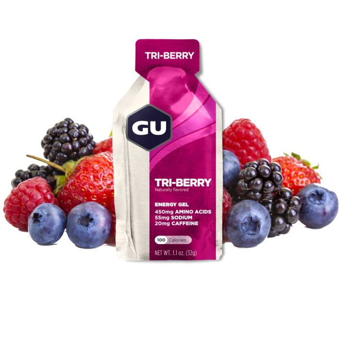 GU Energy Unisex Energi Gel Caffeine (Tri-Berry)