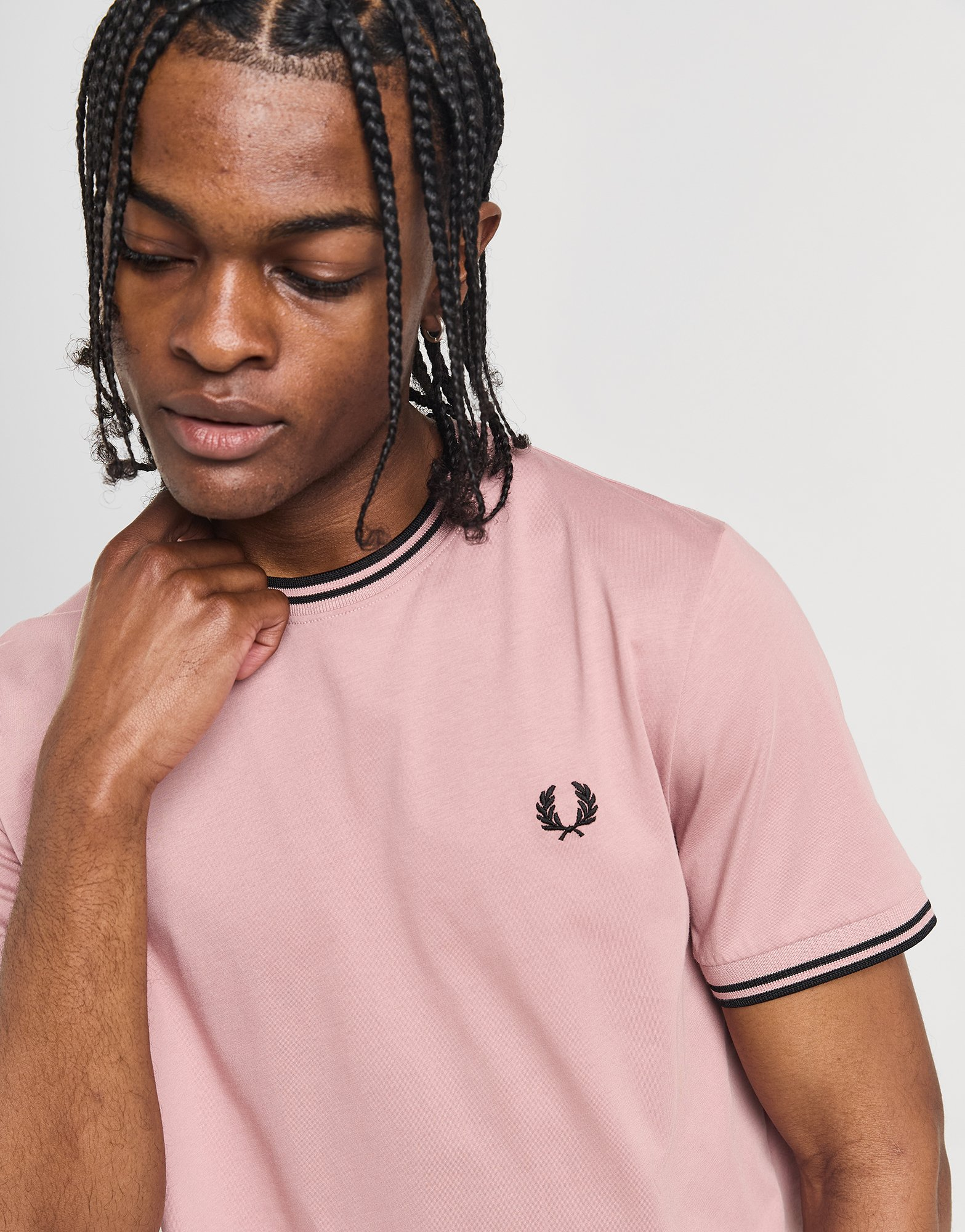 Fred Perry T-Shirt à Manches Courtes Twin Tipped Ringer Homme