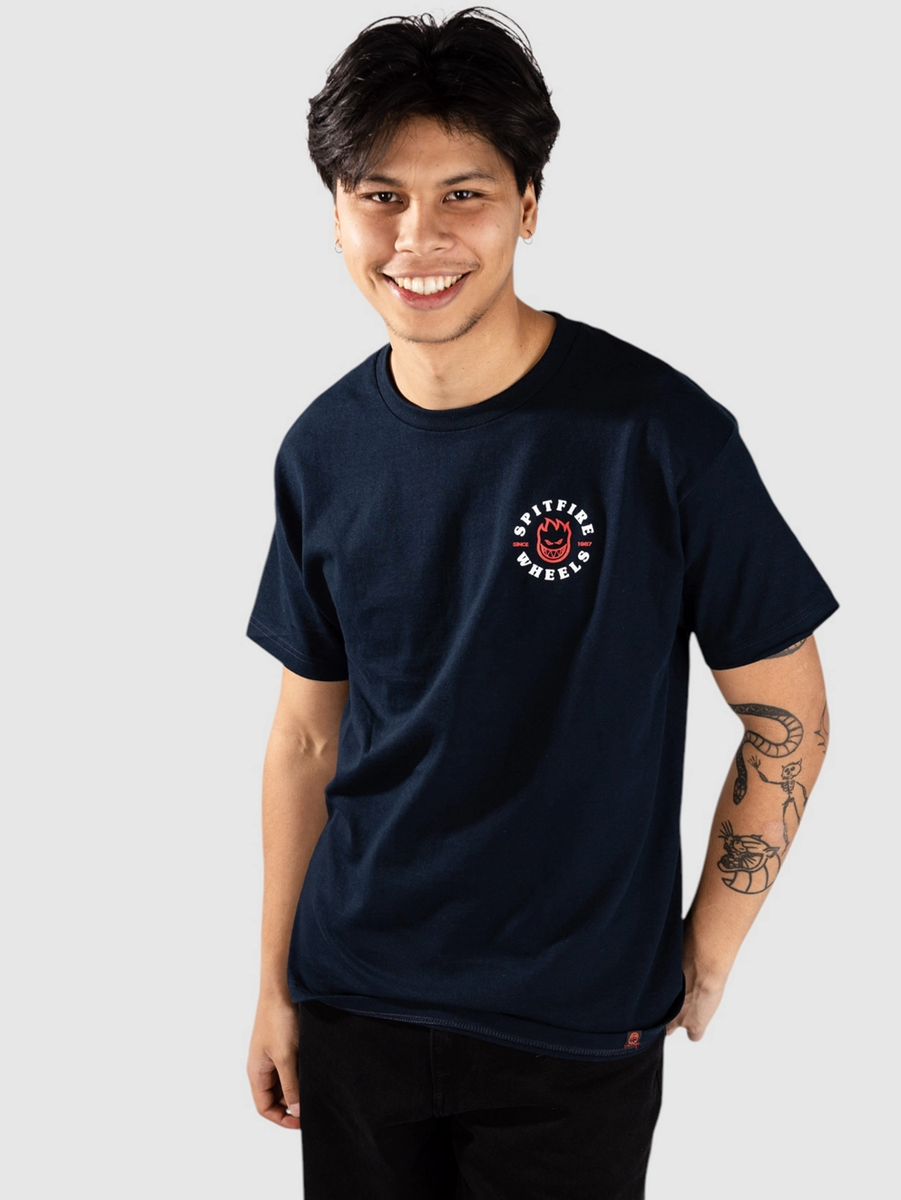 Spitfire Live To Burn Classic T-Shirt navy/red/white