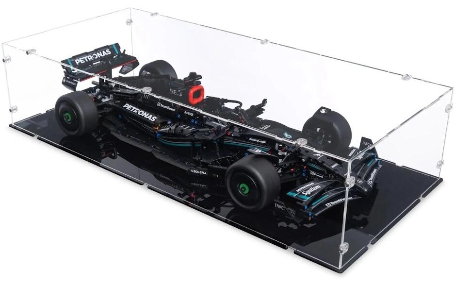Baukasten Acryl-Display für LEGO 42171 Mercedes-AMG<br>Acry-Display-Box mit schwarzem Boden für LEGO Mercedes-AMG F1 W14 E Performance