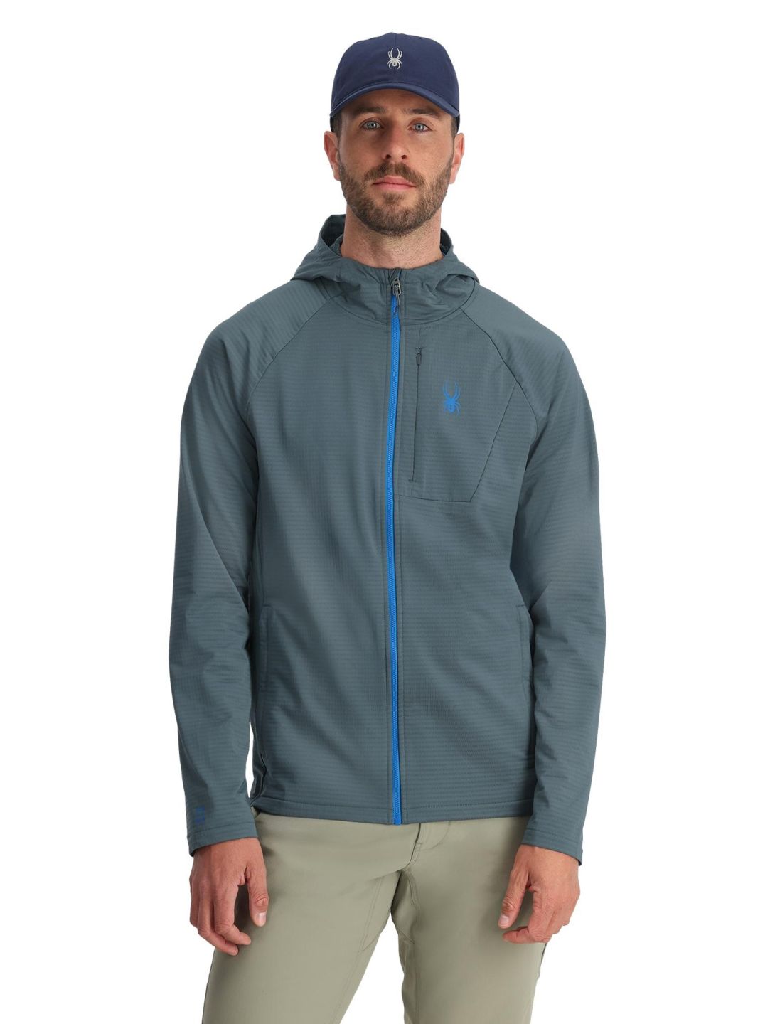 Gridweb Fleece Hoodie vest heren