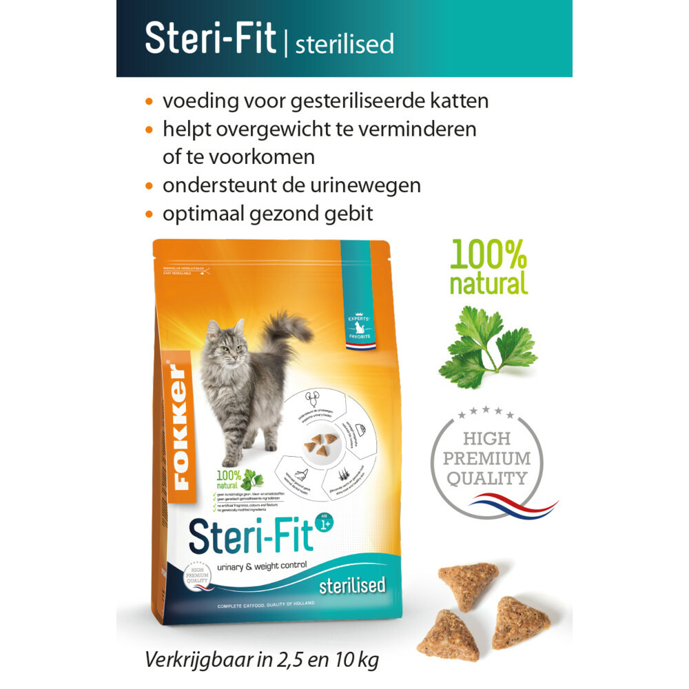 Fokker Steri-Fit Kattenvoer Gevogelte10 kg