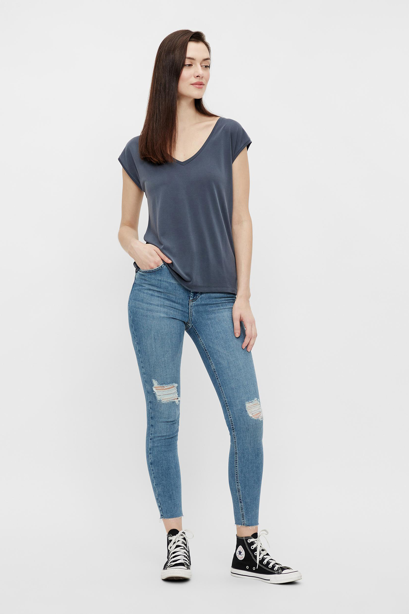camiseta básica de tencel