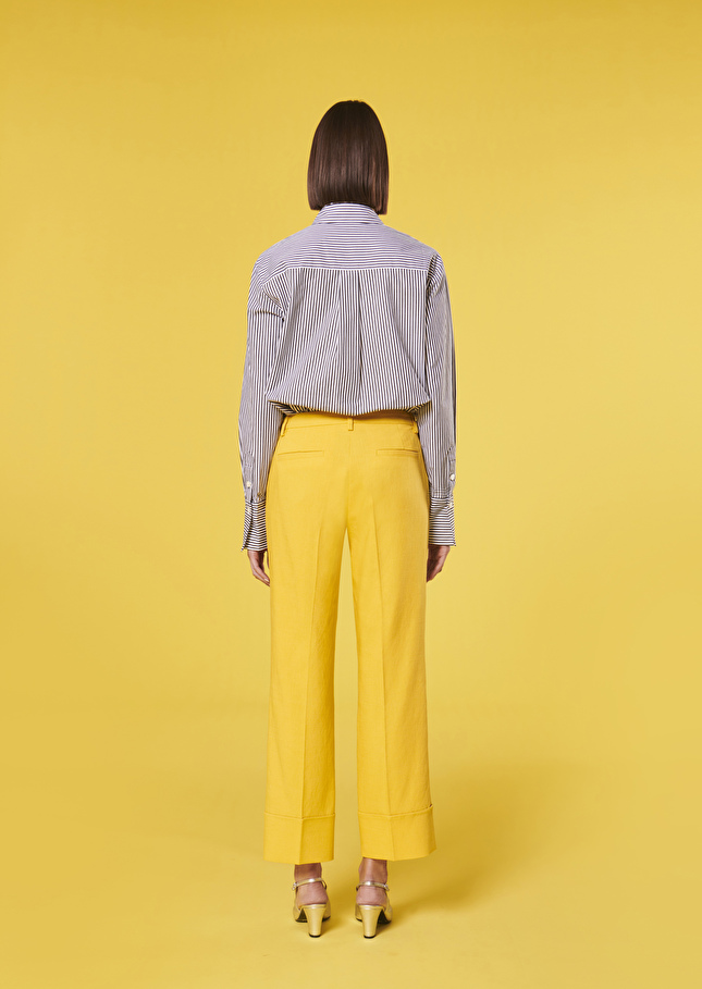 Pantalon Pierrejaune en tissu flammé