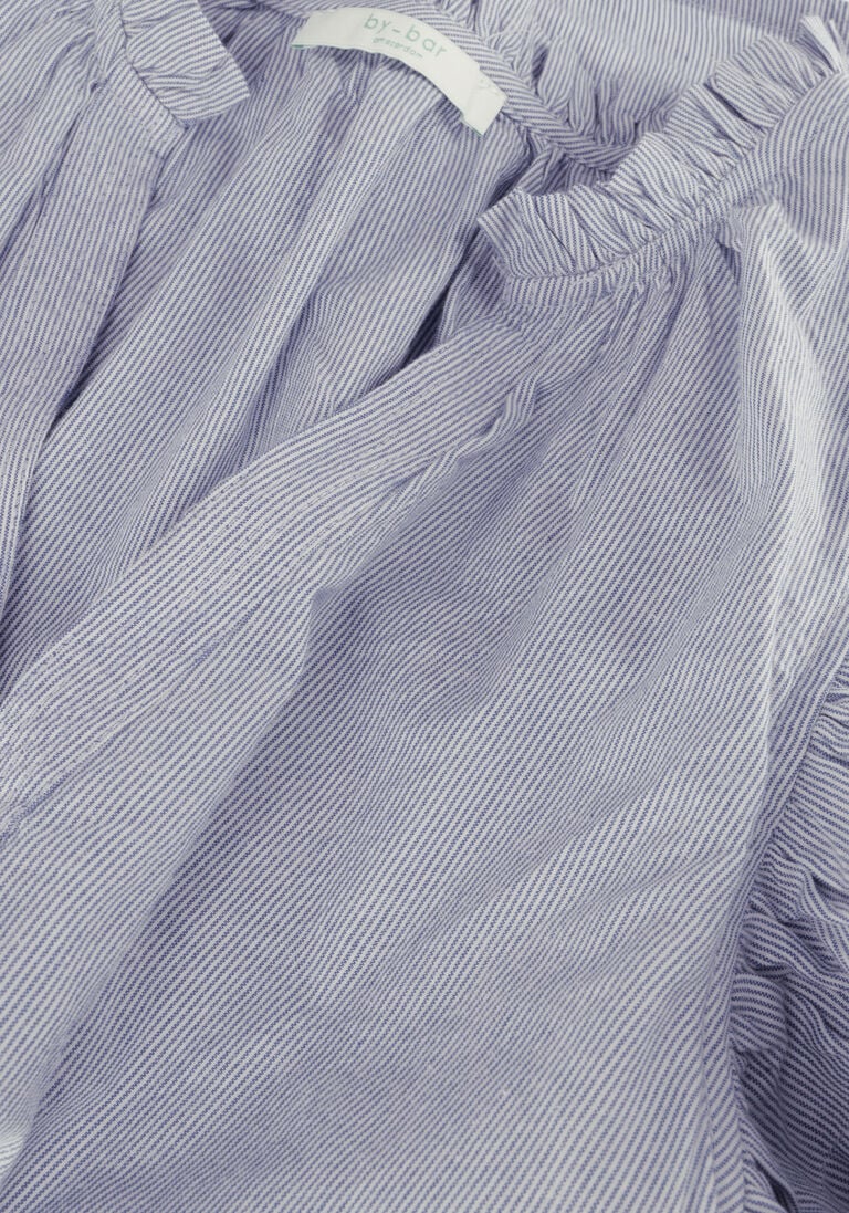 BY-BAR lichtblauwe by-bar top lila pin stripe blouse