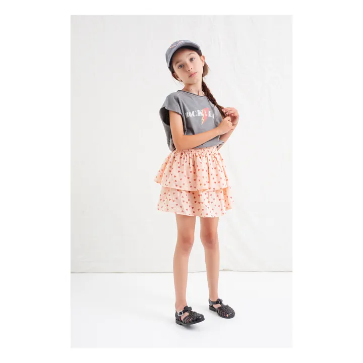 Tocoto Vintage Jupe-Short Coeur | Rose pêche