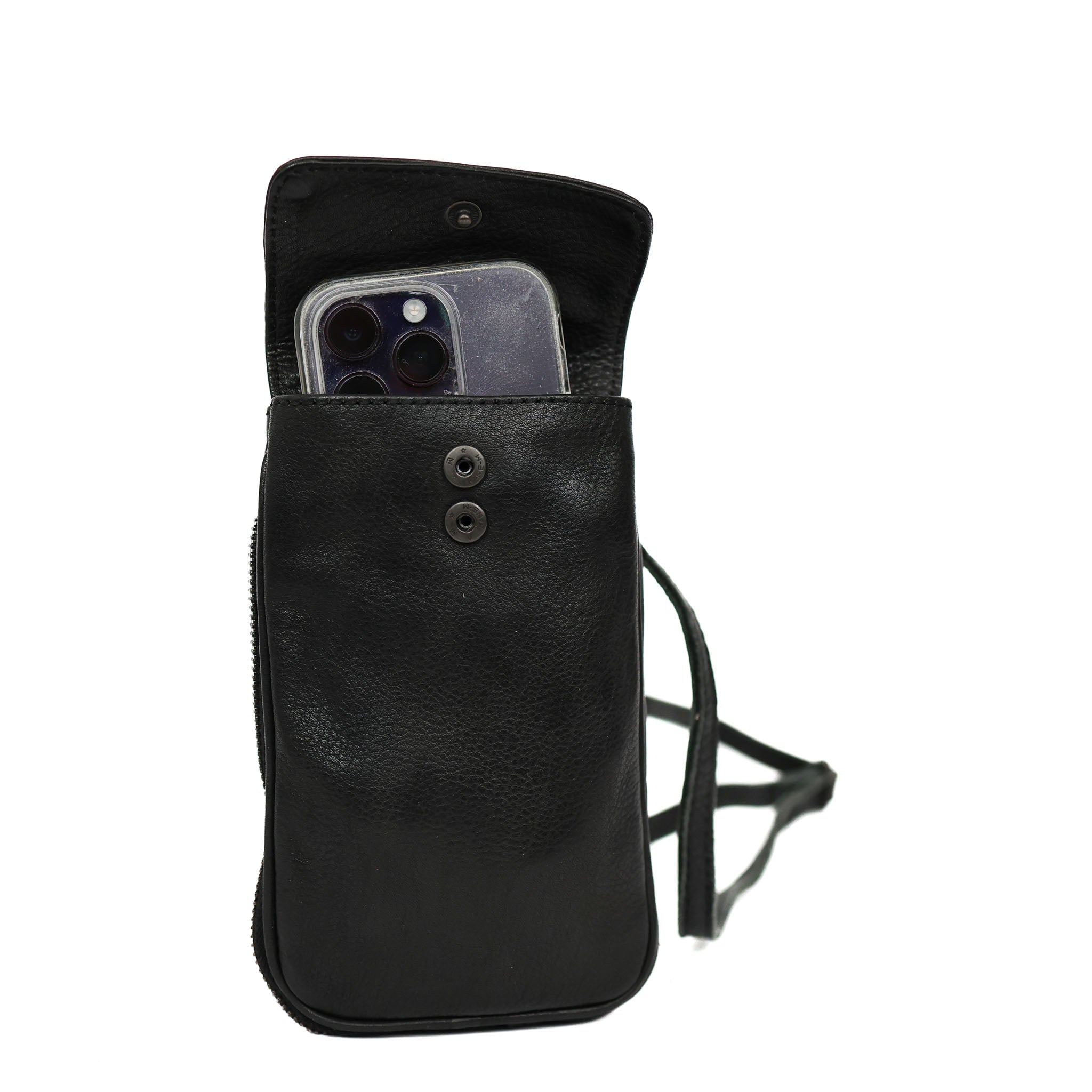Telefoontasje 'Romee' zwart ZWART
