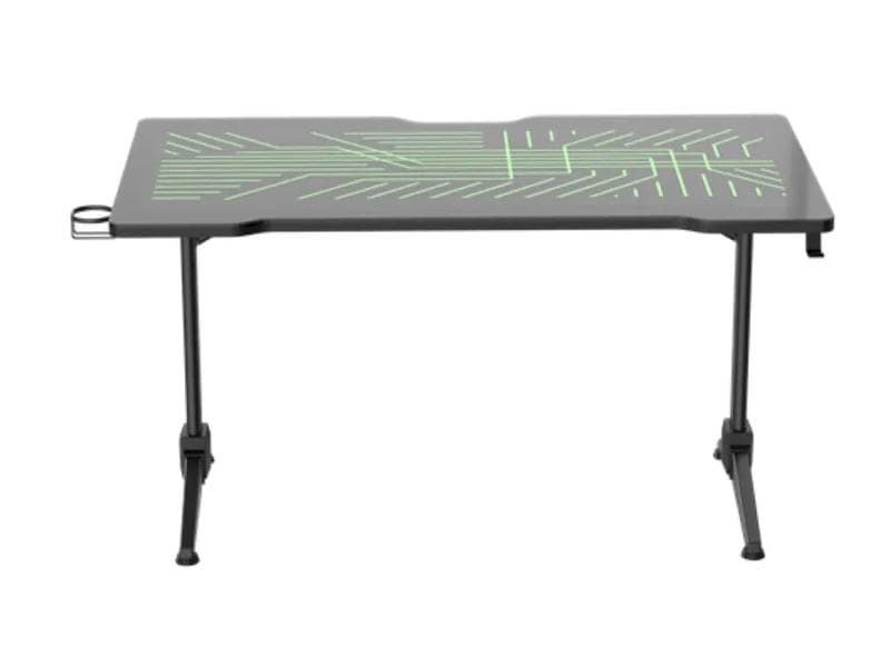 DELTACO Gaming Tisch DT420 Stabiler Gaming-Tisch mit RGB Beleuchtung