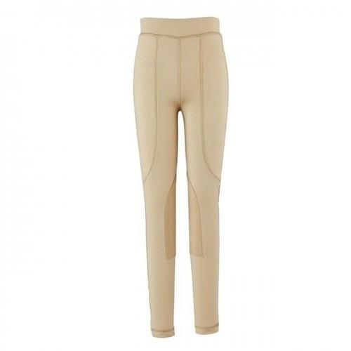 Calça legging feminina Flex Patch para montaria, bege.