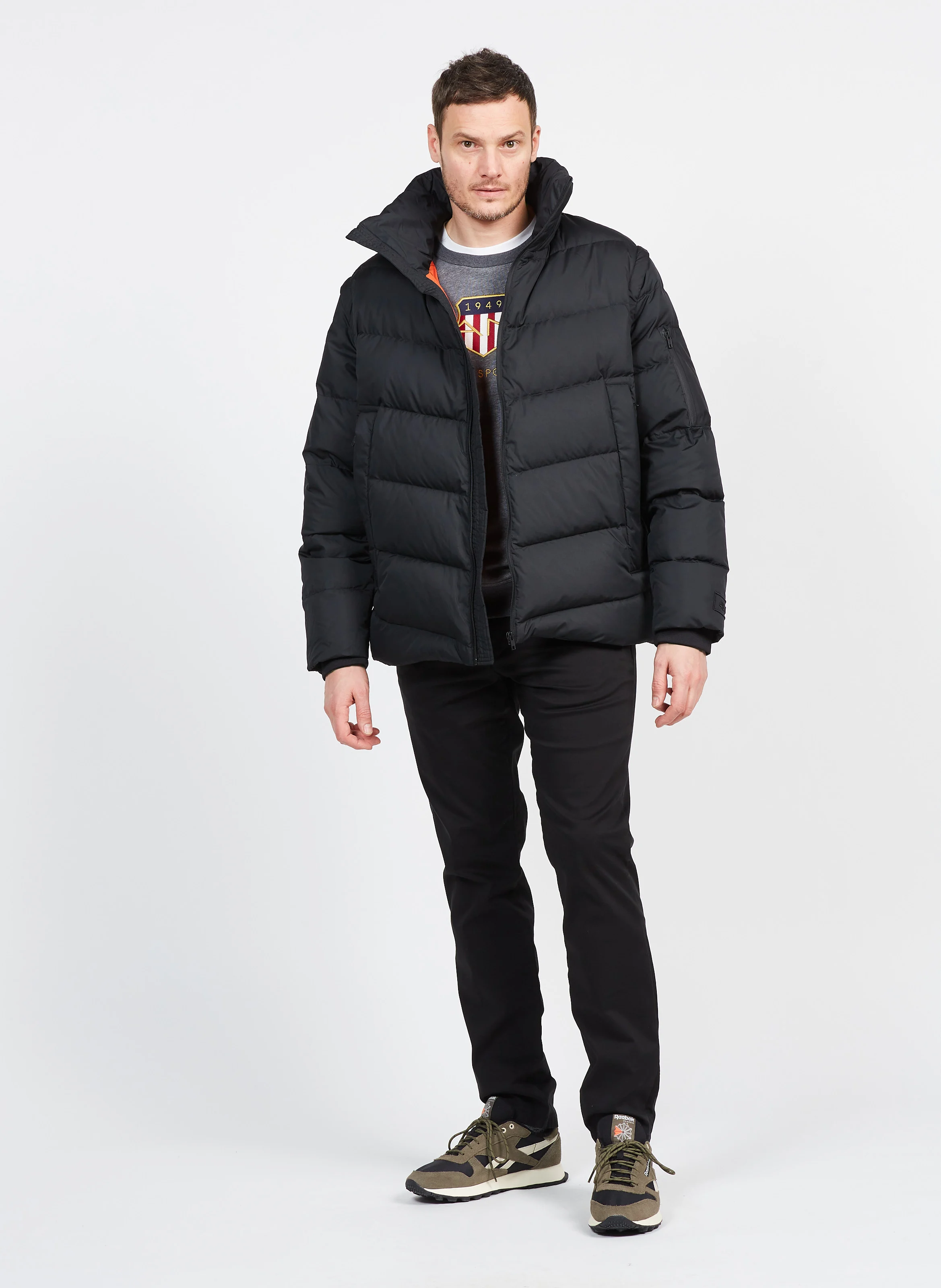 Chino slim en coton| Noir