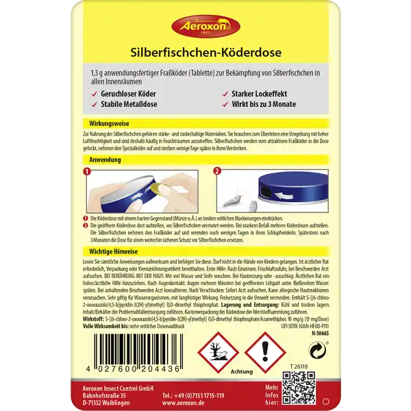 Silberfischchen Köderdose