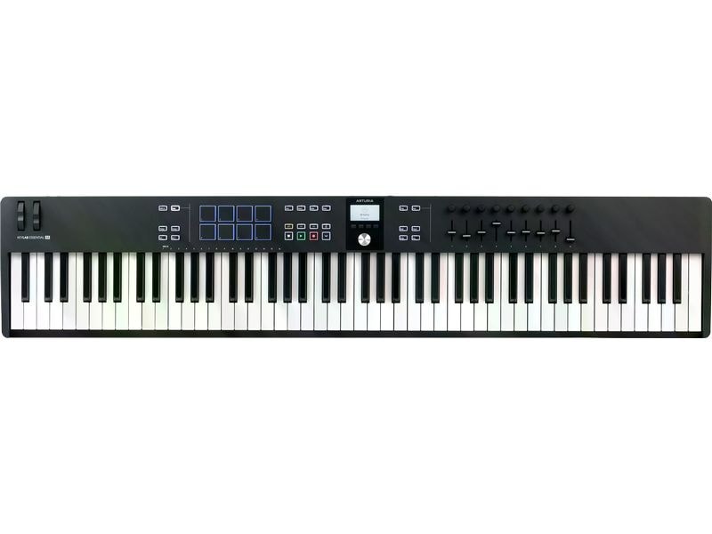 Arturia Keyboard Controller KeyLab Essential 88 MK3 Schwarz Universeller Midi-Controller in voller Grösse