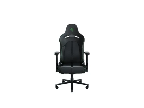 Razer Iskur X - Stol - armstøtter - T-formet - syntetisk læder, stål, elastomerisk polyuretan (EPU) - sort/grøn