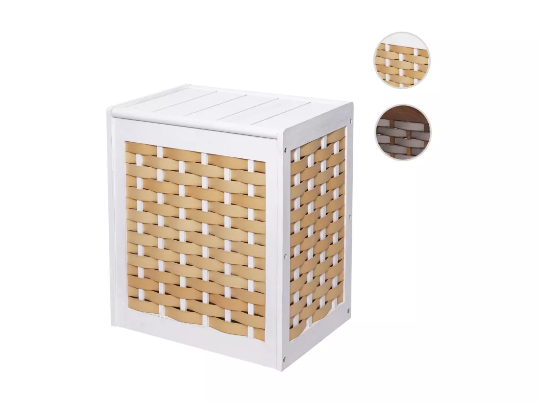 Panier à linge MCW-G37, blanc