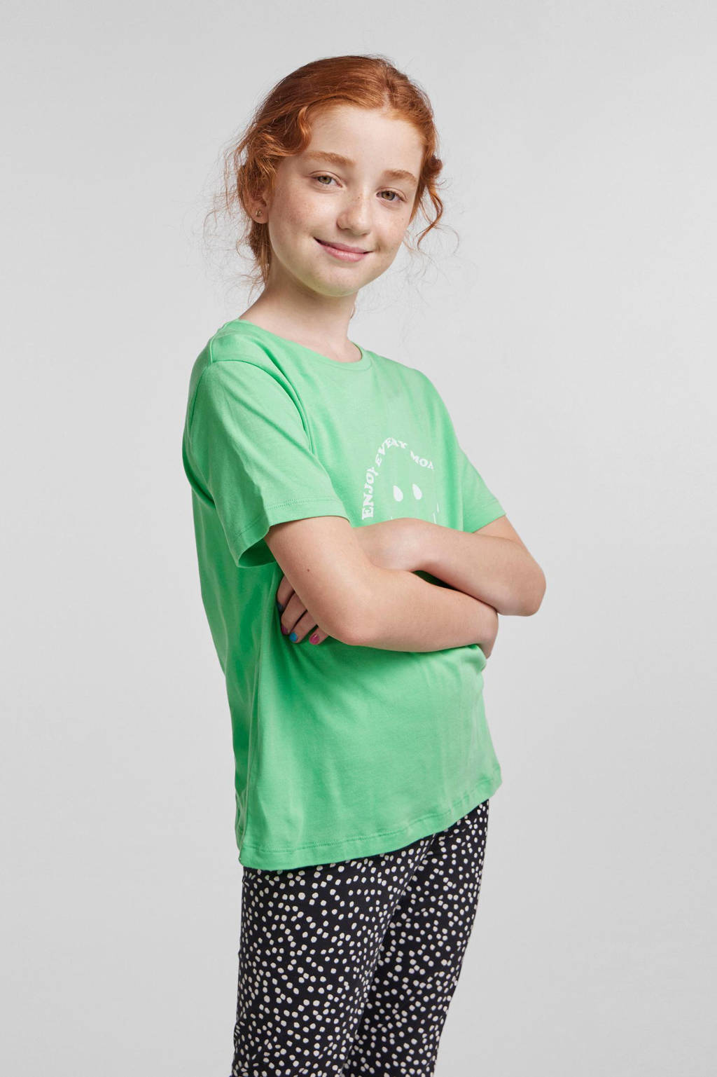 PIECES KIDS T-shirt PKFIBBI met printopdruk frisgroen