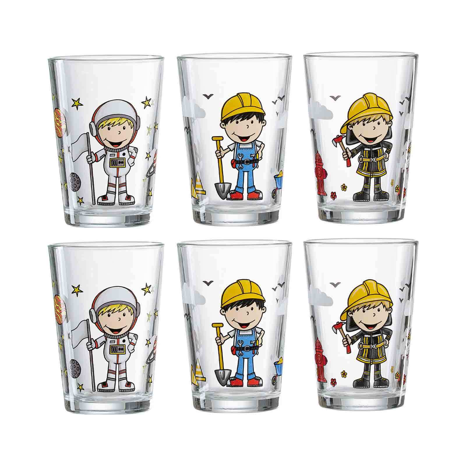 Ritzenhoff & Breker Kindergläser Berufe Jungen 205 ml 6er Set