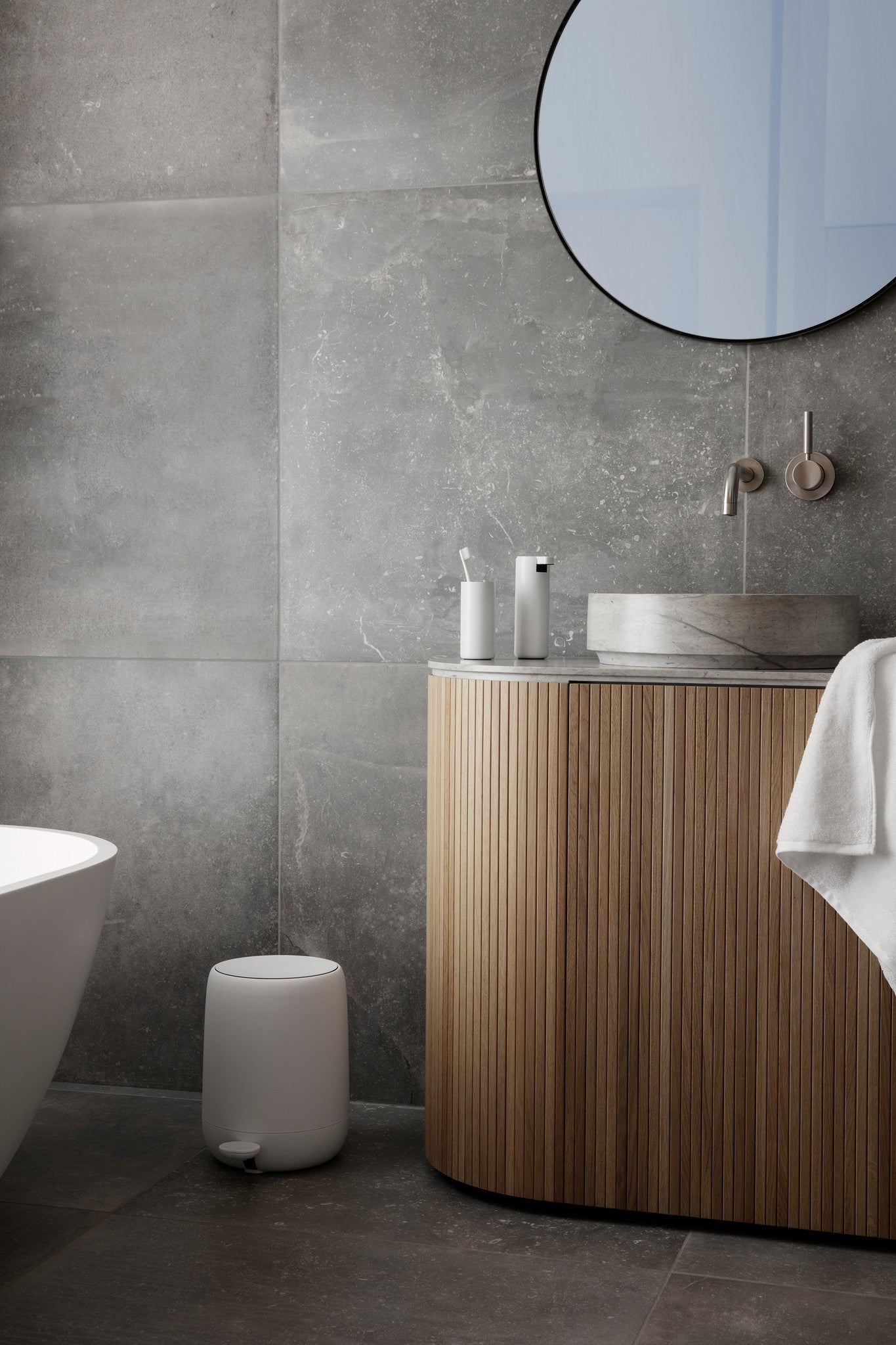 Modo Toiletborstel Wand White | Wit | Staal