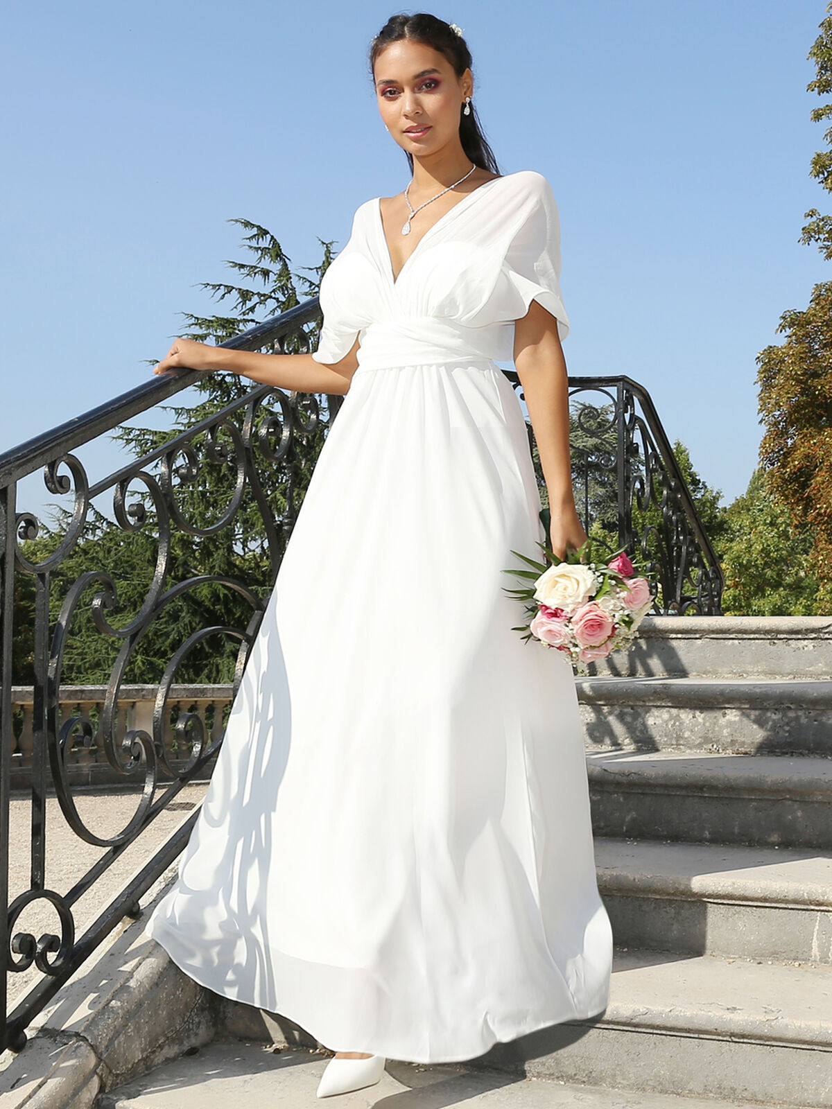Robe de soirée différents portés- Blanc