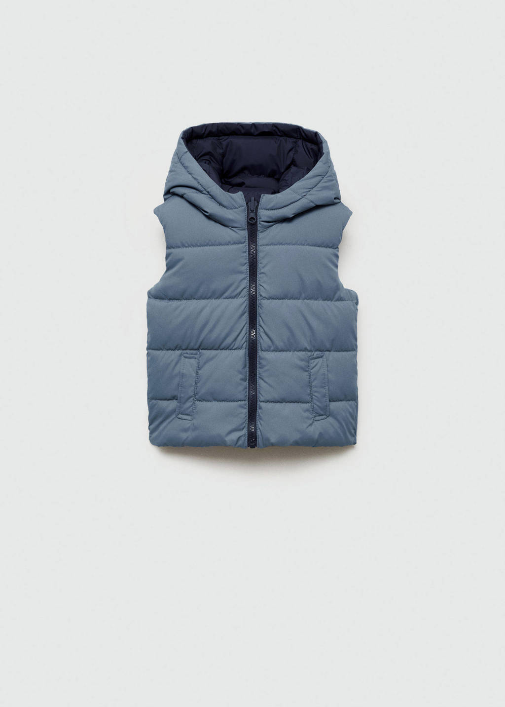 Mango Kids reversible bodywarmer donkerblauw/lichtblauw