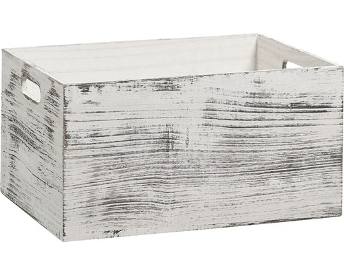 Rustieke witte opbergdoos 15,8 l