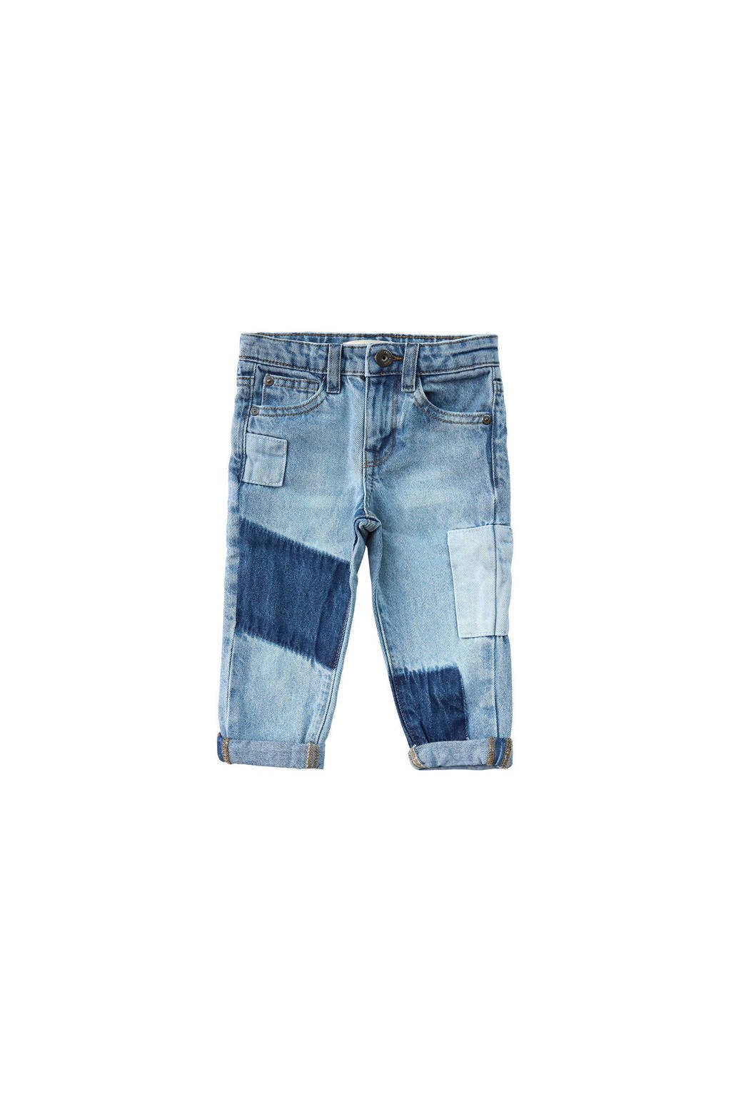 Your Wishes regular fit jeans met slijtage medium blue denim