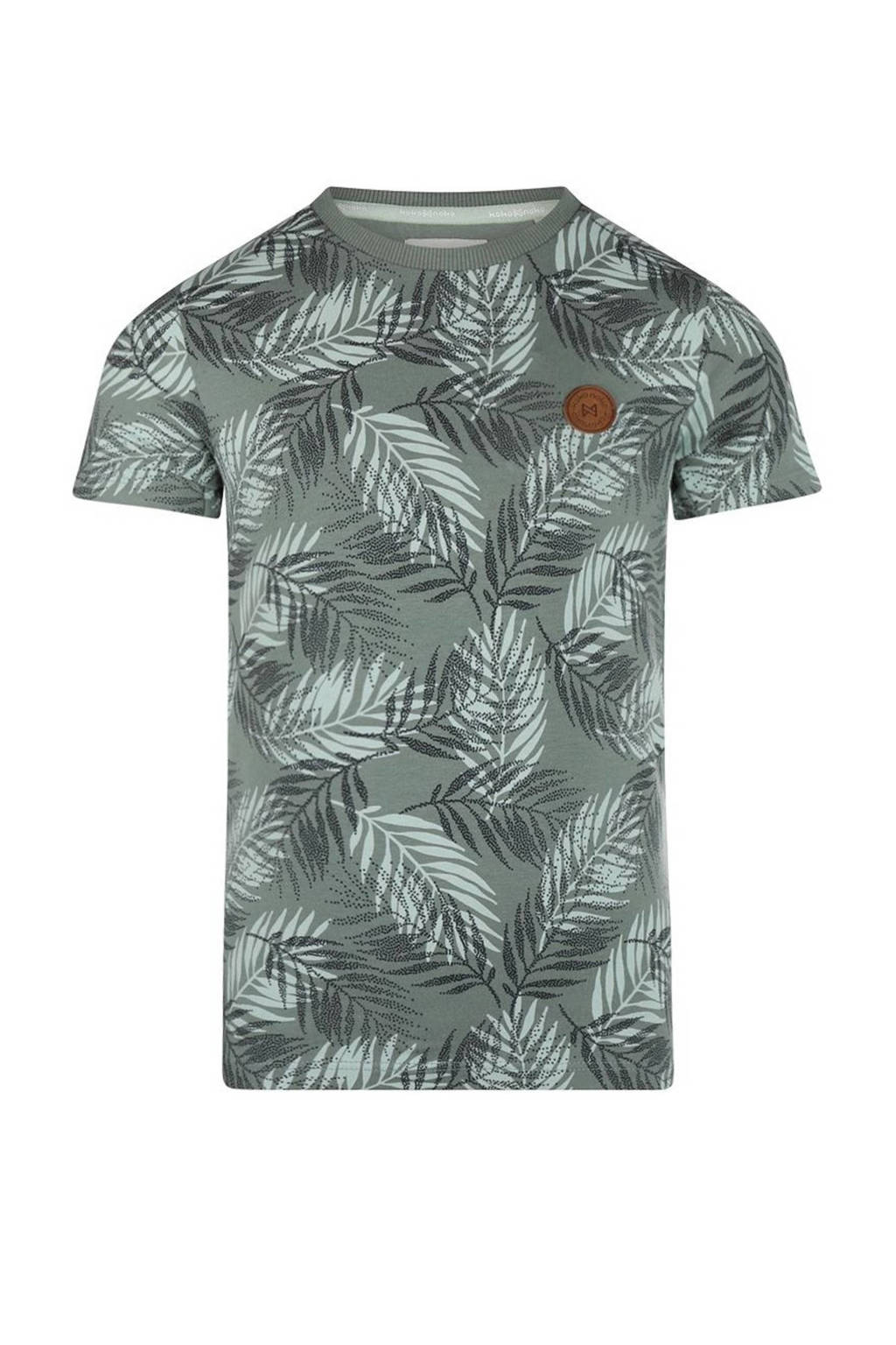 Koko Noko T-shirt met all over print groen/lichtgroen