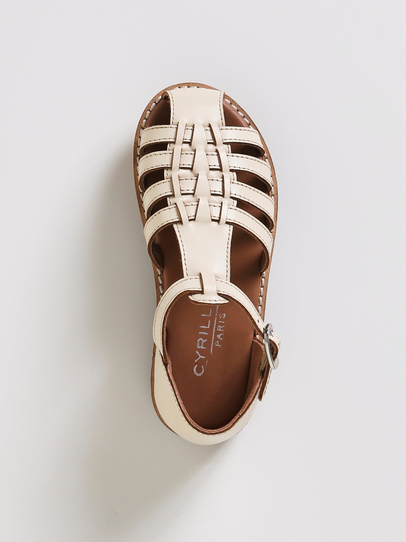 Sandales tressées Fille en cuir