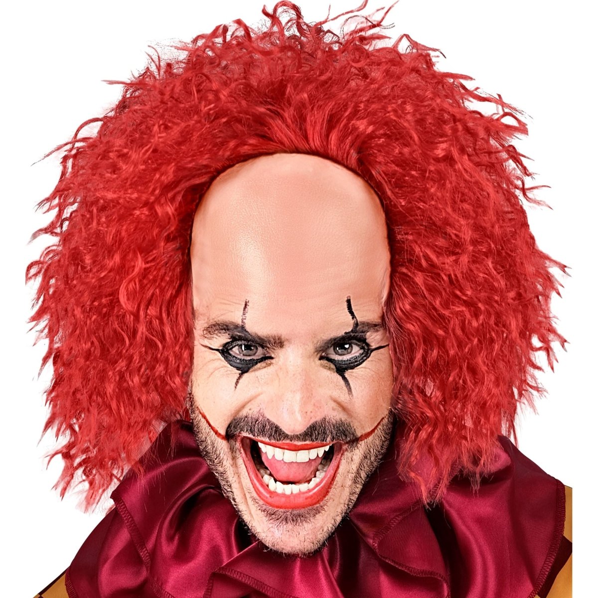 Halloween Pruik Rood Clown Krullen