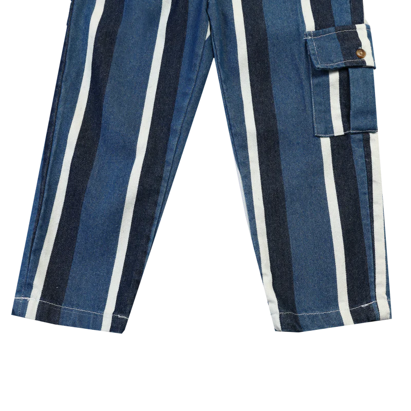 Theoule Trousers | Vintage Blue - White Striped