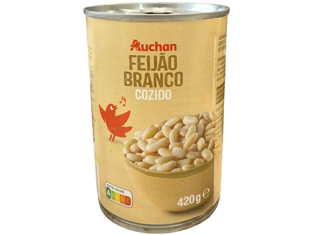 FEIJÃO BRANCO AUCHAN COZIDO 420(260)G