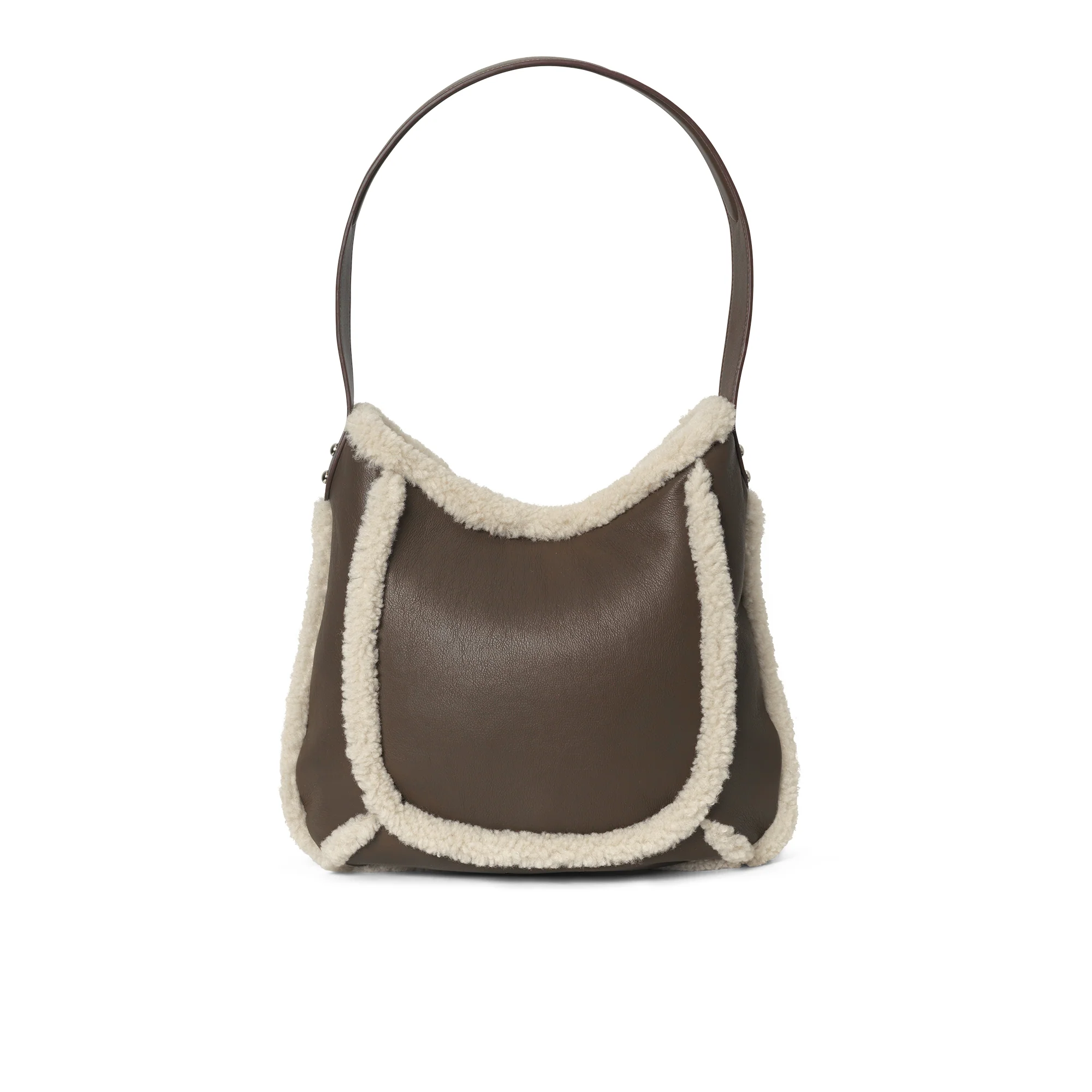 DAY ET  Faux Shearling skuldertaske - Major Brown