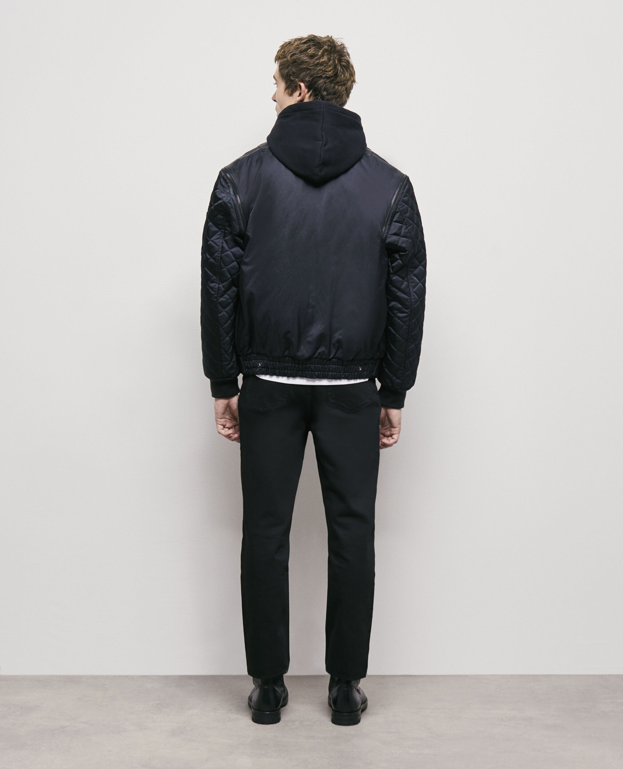 Bomber manches amovibles noir