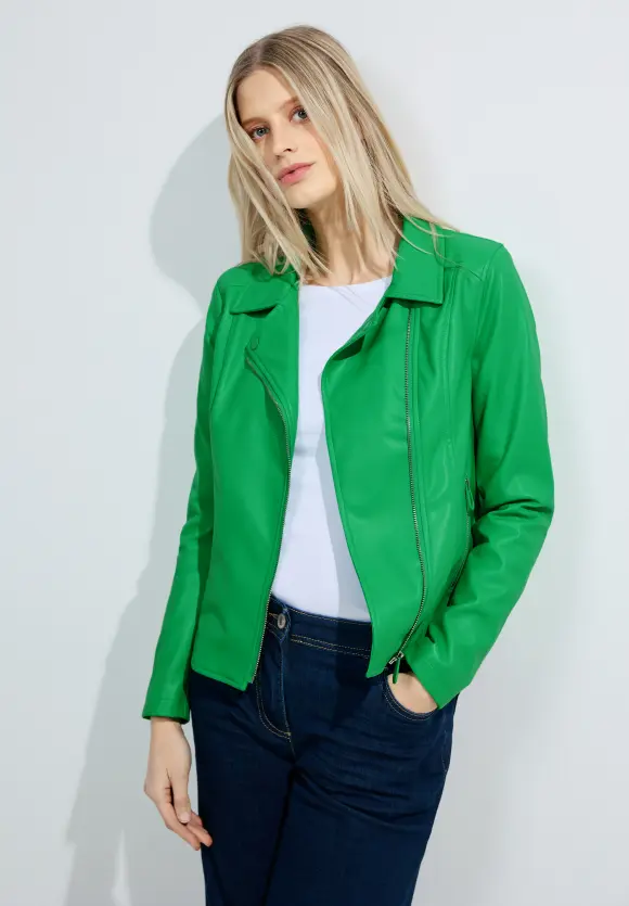 Coole Bikerjacke - celery green