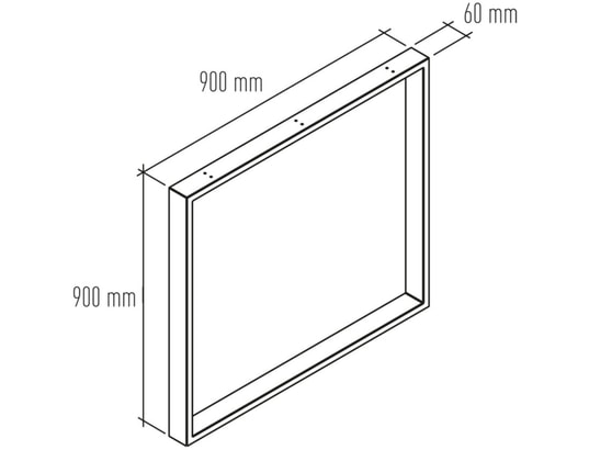MSA - Jambage table de cuisine Pied rectangulaire H900 L900